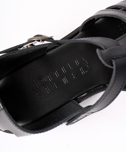 Arnold Palmer（アーノルドパーマー）の「APレザーグルカサンダル（サンダル・メンズ・ブラック/ダークブラウン・M/L/LL/S）」の10枚目の写真