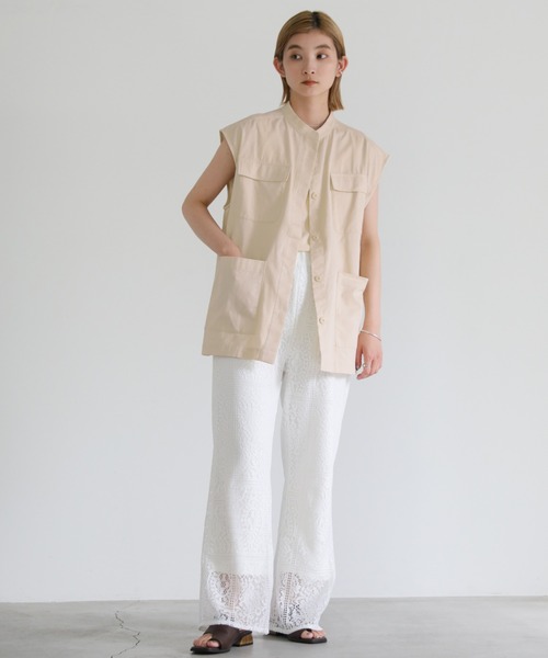 select MOCA（セレクトモカ）の「ダブルポケットミリタリーベスト（ベスト・レディース・ベージュ/カーキ/アイボリー・FREE）」の5枚目の写真