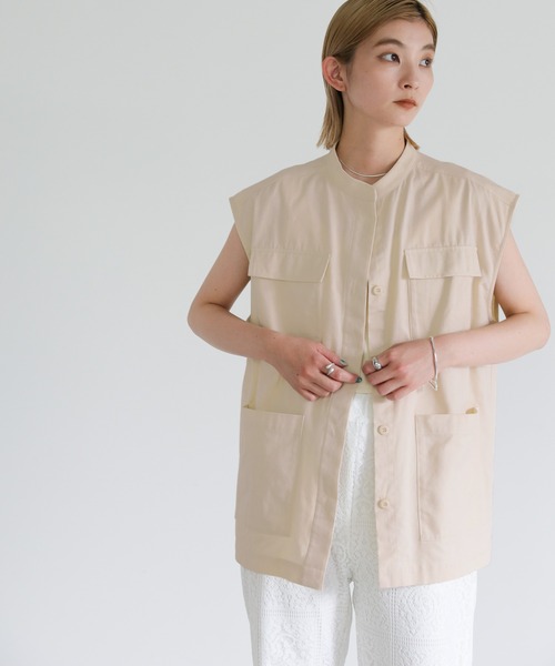 select MOCA（セレクトモカ）の「ダブルポケットミリタリーベスト（ベスト・レディース・ベージュ/カーキ/アイボリー・FREE）」の11枚目の写真