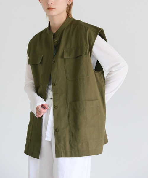 select MOCA（セレクトモカ）の「ダブルポケットミリタリーベスト（ベスト・レディース・ベージュ/カーキ/アイボリー・FREE）」の15枚目の写真