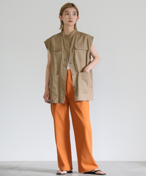 select MOCA（セレクトモカ）の「ダブルポケットミリタリーベスト（ベスト・レディース・ベージュ/カーキ/アイボリー・FREE）」の9枚目の写真