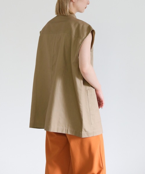 select MOCA（セレクトモカ）の「ダブルポケットミリタリーベスト（ベスト・レディース・ベージュ/カーキ/アイボリー・FREE）」の10枚目の写真