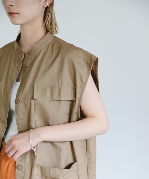 select MOCA（セレクトモカ）の「ダブルポケットミリタリーベスト（ベスト・レディース・ベージュ/カーキ/アイボリー・FREE）」の8枚目の写真