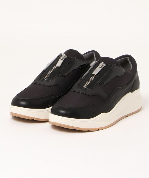 ing（イング）の「センターファスナー厚底スニーカー（スニーカー・レディース・ブラック/アイボリー・23cm/23.5cm/24cm/24.5cm/22.5cm）」の2枚目の写真