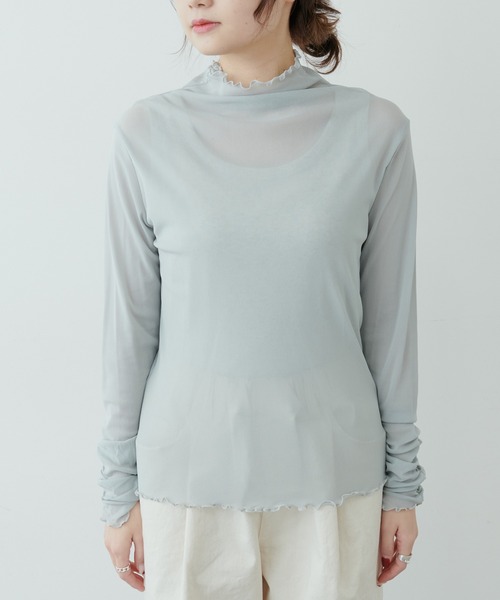 PUAL CE CIN（ピュアルセシン）の「【WEB限定】パワーメッシュカラープルオーバー（Tシャツ/カットソー・レディース・ブラック/モカ/グレー系その他・FREE）」の18枚目の写真