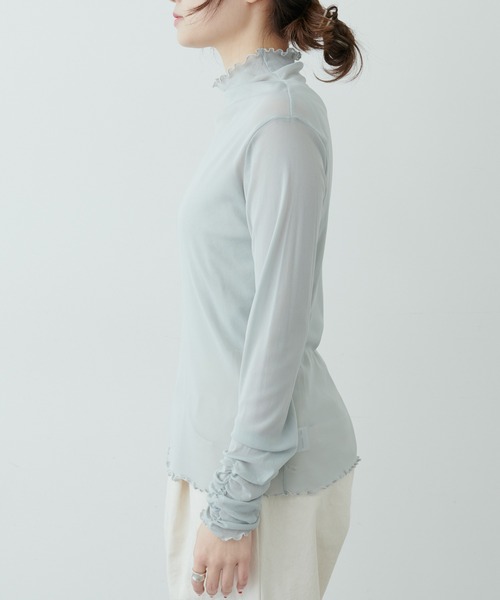 PUAL CE CIN（ピュアルセシン）の「【WEB限定】パワーメッシュカラープルオーバー（Tシャツ/カットソー・レディース・ブラック/モカ/グレー系その他・FREE）」の19枚目の写真