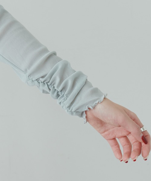 PUAL CE CIN（ピュアルセシン）の「【WEB限定】パワーメッシュカラープルオーバー（Tシャツ/カットソー・レディース・ブラック/モカ/グレー系その他・FREE）」の21枚目の写真