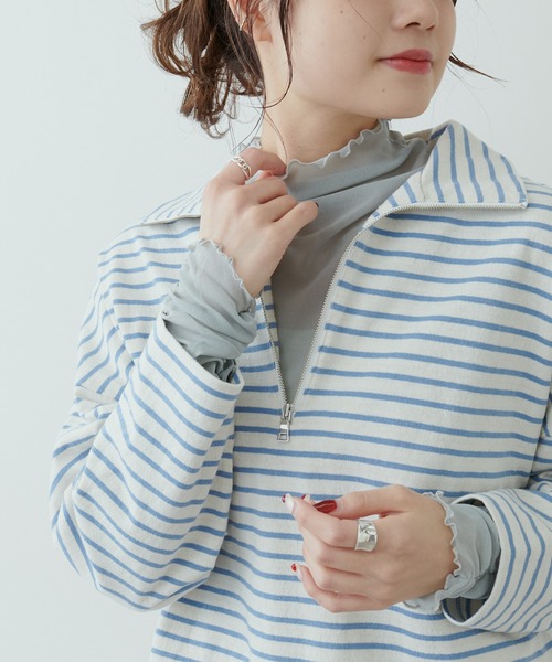 PUAL CE CIN（ピュアルセシン）の「【WEB限定】パワーメッシュカラープルオーバー（Tシャツ/カットソー・レディース・ブラック/モカ/グレー系その他・FREE）」の7枚目の写真