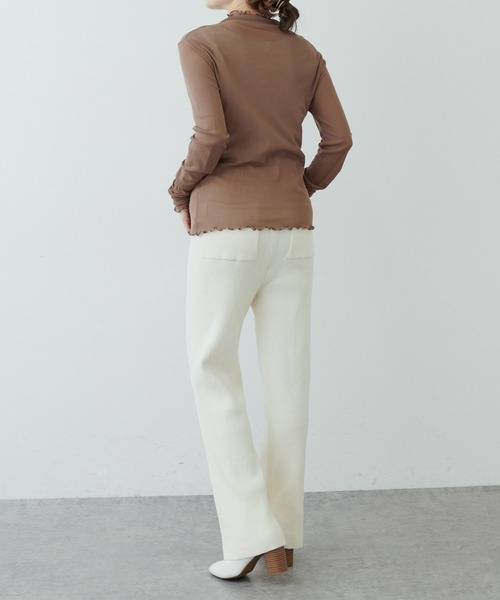 PUAL CE CIN（ピュアルセシン）の「【WEB限定】パワーメッシュカラープルオーバー（Tシャツ/カットソー・レディース・ブラック/モカ/グレー系その他・FREE）」の11枚目の写真