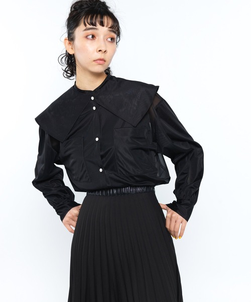 【タグ付き新品】SUMi STYLE 襟付きブラウス イアパピヨネ ear PAPILLONNER（イアパピヨネ）の「【SUM1 STYLE（スミ スタイル
