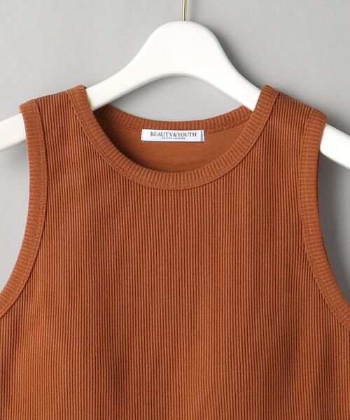 BEAUTY&YOUTH UNITED ARROWS（ビューティーアンドユースユナイテッドアローズ）の「BY リブ アメリカンスリーブ ブラタンクトップ -ウォッシャブル-（タンクトップ・レディース・ホワイト/ダークグリーン/ベージュ/オレンジ系その他/ブラック・FREE）」の19枚目の写真
