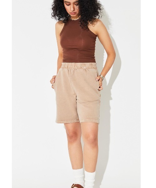 ALEXIA STAM（アリシアスタン）の「Logo Pigment Dyed Shorts/ロゴピグメントダイショーツ（その他パンツ・レディース・チャコールグレー/モカ/グレイッシュベージュ・S/M）」の12枚目の写真