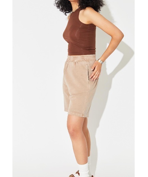 ALEXIA STAM（アリシアスタン）の「Logo Pigment Dyed Shorts/ロゴピグメントダイショーツ（その他パンツ・レディース・チャコールグレー/モカ/グレイッシュベージュ・S/M）」の13枚目の写真