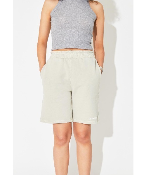 ALEXIA STAM（アリシアスタン）の「Logo Pigment Dyed Shorts/ロゴピグメントダイショーツ（その他パンツ・レディース・チャコールグレー/モカ/グレイッシュベージュ・S/M）」の16枚目の写真