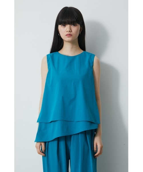 AZUL by moussy（アズールバイマウジー）の「WATER REPELLENT LAYERED TOPS/ウォーターリぺレントレイヤードトップス（シャツ/ブラウス・レディース・ブラック/ベージュ/イエロー/ブルー・SMALL/MEDIUM）」の4枚目の写真