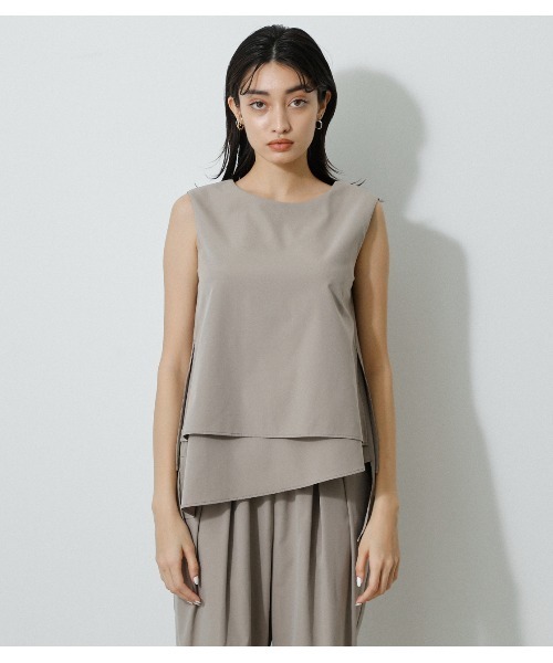 AZUL by moussy（アズールバイマウジー）の「WATER REPELLENT LAYERED TOPS/ウォーターリぺレントレイヤードトップス（シャツ/ブラウス・レディース・ブラック/ベージュ/イエロー/ブルー・SMALL/MEDIUM）」の19枚目の写真