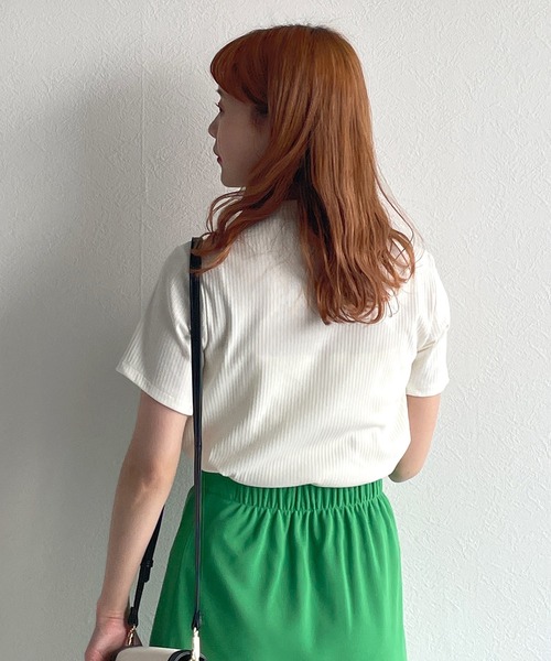 w closet（ダブルクローゼット）の「アームスリットウォーマープルオーバー（ニット/セーター・レディース・オフホワイト/グリーン/ブラック・FREE）」の13枚目の写真