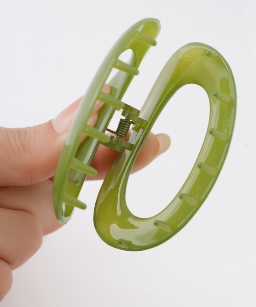 ANEMONE（アネモネ）の「フランス製オーバルミニバンス（バレッタ/ヘアクリップ・レディース・ベージュ/オレンジ/グリーン・FREE）」の9枚目の写真