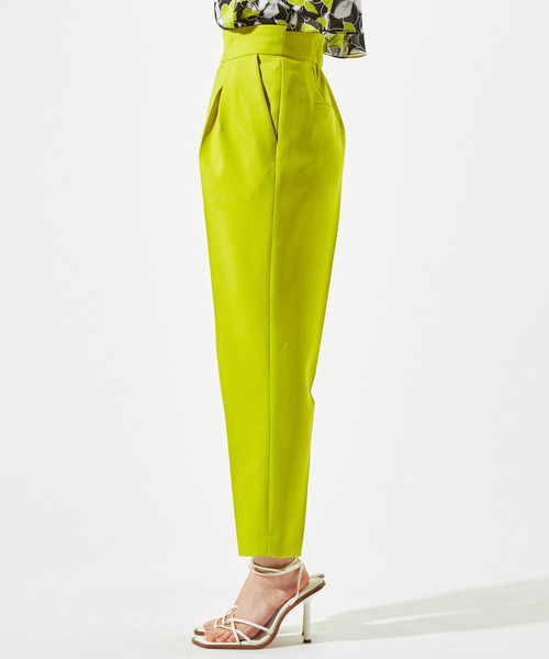 Tiara(ティアラ)の「麻調テーパードパンツ(その他パンツ・レディース・ブラック/グレイッシュベージュ/ライム/ターコイズブルー・S/M/L)」の14枚目の写真