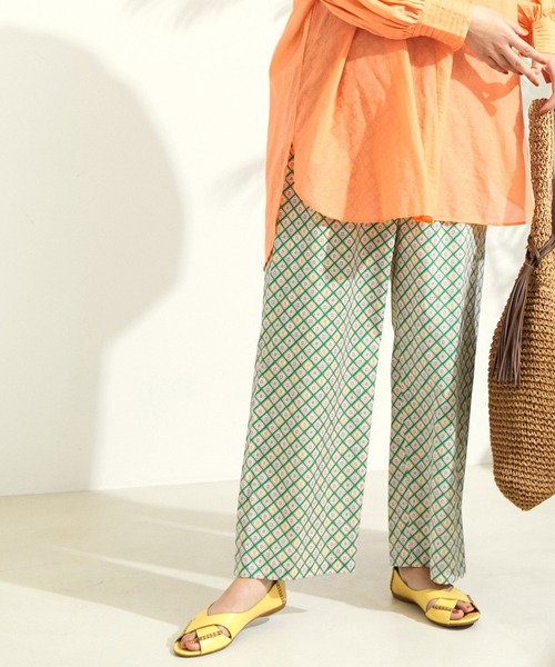 SALON adam et rope リバティーコラボパンツ SALON adam et rope'｜リバティイージーパンツ | Rakuten