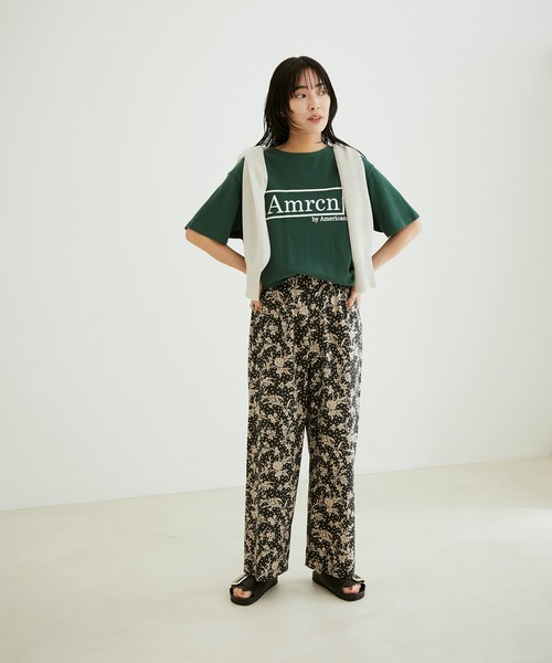 SALON adam et rope'(サロン アダム エ ロペ)の「リバティプリントイージーパンツ(その他パンツ・レディース・ブラック系その他2/オフホワイト/グリーン系その他/ブルー系その他/イエロー系その他4・FREE)」の6枚目の写真
