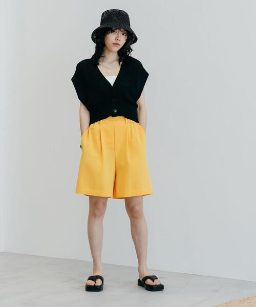 CITEN（シテン）の「＜CITEN（シテン）＞フロントオープンショートニットベスト（ニット/セーター・レディース・ブラック/コバルトブルー/オフホワイト・FREE）」の12枚目の写真