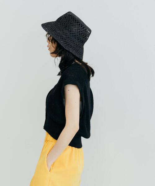 CITEN（シテン）の「＜CITEN（シテン）＞フロントオープンショートニットベスト（ニット/セーター・レディース・ブラック/コバルトブルー/オフホワイト・FREE）」の13枚目の写真