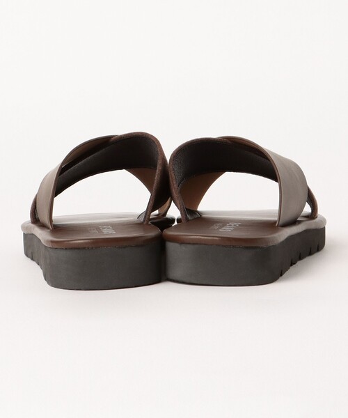 BEAMS HEART（ビームスハート）の「BEAMS HEART / フェイクレザー クロスストラップ サンダル（サンダル・メンズ・ブラック/ダークブラウン・SMALL/MEDIUM/LARGE）」の20枚目の写真