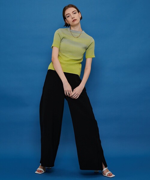 CITY TOKYO（シティトウキョウ）の「ウォッシャブルグラデーションニットトップス（ニット/セーター・レディース・ネイビー/ブルー/グリーン・FREE）」の8枚目の写真