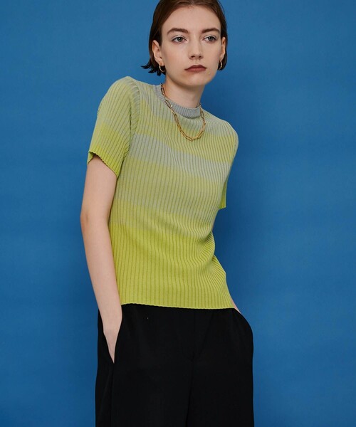 CITY TOKYO（シティトウキョウ）の「ウォッシャブルグラデーションニットトップス（ニット/セーター・レディース・ネイビー/ブルー/グリーン・FREE）」の17枚目の写真