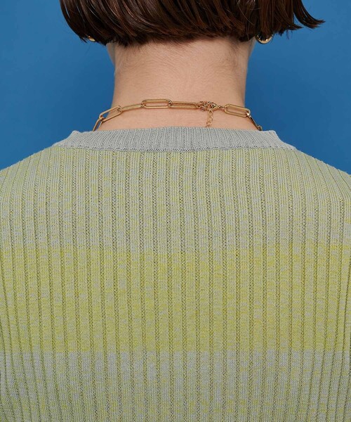 CITY TOKYO（シティトウキョウ）の「ウォッシャブルグラデーションニットトップス（ニット/セーター・レディース・ネイビー/ブルー/グリーン・FREE）」の5枚目の写真