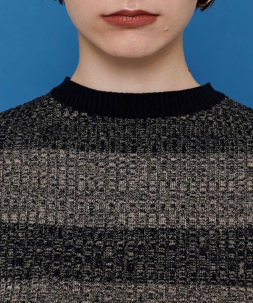 CITY TOKYO（シティトウキョウ）の「ウォッシャブルグラデーションニットトップス（ニット/セーター・レディース・ネイビー/ブルー/グリーン・FREE）」の7枚目の写真