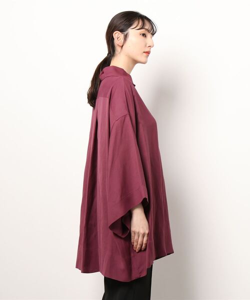 GOLDEN GOOSE（ゴールデングース）の「GOLDEN GOOSE Over size short sleeve blouse（シャツ/ブラウス・レディース・ボルドー・SMALL/MEDIUM/X-SMALL）」の4枚目の写真