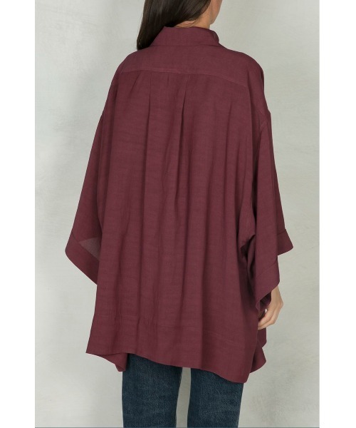 GOLDEN GOOSE（ゴールデングース）の「GOLDEN GOOSE Over size short sleeve blouse（シャツ/ブラウス・レディース・ボルドー・SMALL/MEDIUM/X-SMALL）」の2枚目の写真