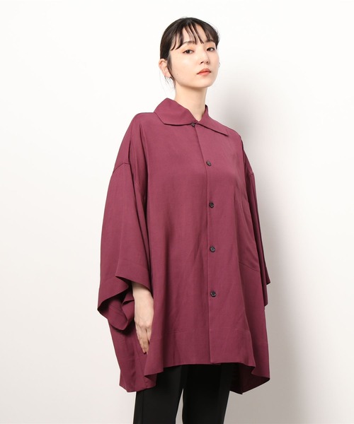 GOLDEN GOOSE（ゴールデングース）の「GOLDEN GOOSE Over size short sleeve blouse（シャツ/ブラウス・レディース・ボルドー・SMALL/MEDIUM/X-SMALL）」の3枚目の写真
