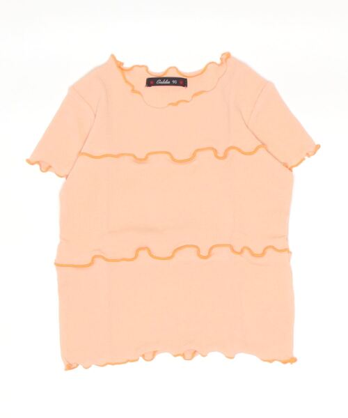 Caldia(カルディア)の「CA配色メローテレコTシャツ(Tシャツ/カットソー・キッズ・ライトブルー/パープル/ピンク・90/100/110/120/130)」の3枚目の写真