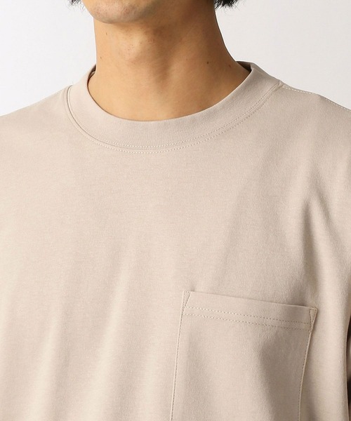 Grand PARK(グランドパーク)の「ドライタッチ裾コードポケットTシャツ(Tシャツ/カットソー・メンズ・チャコールグレー/ベージュ/オフホワイト・MEDIUM/LARGE)」の7枚目の写真
