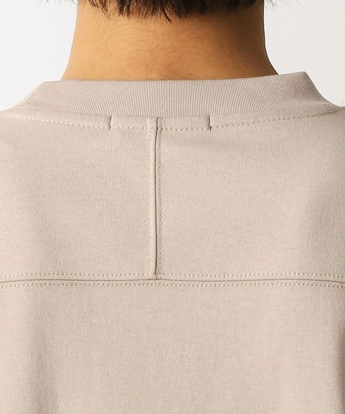 Grand PARK(グランドパーク)の「ドライタッチ裾コードポケットTシャツ(Tシャツ/カットソー・メンズ・チャコールグレー/ベージュ/オフホワイト・MEDIUM/LARGE)」の6枚目の写真