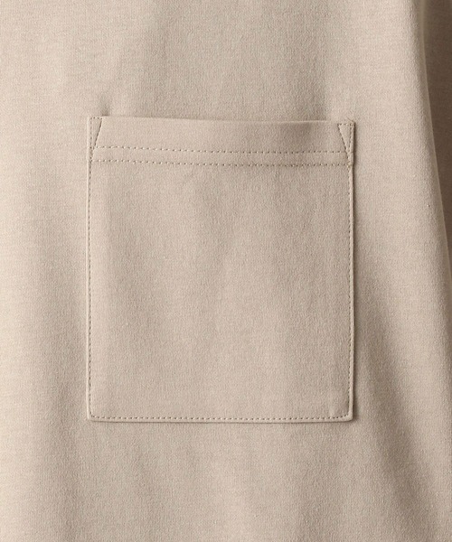 Grand PARK(グランドパーク)の「ドライタッチ裾コードポケットTシャツ(Tシャツ/カットソー・メンズ・チャコールグレー/ベージュ/オフホワイト・MEDIUM/LARGE)」の4枚目の写真