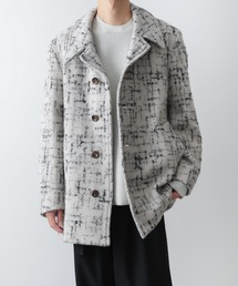 ジャカードツイード ハーフコート / SPLASHED TWEED HALF COAT