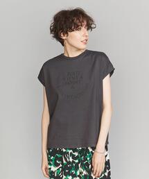 BEAUTY&YOUTH UNITED ARROWS | コットン ロゴプリント フレンチスリーブ Tシャツ(Tシャツ/カットソー)