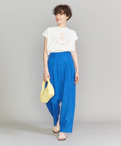 BEAUTY&YOUTH UNITED ARROWS(ビューティーアンドユースユナイテッドアローズ)の「コットン ロゴプリント フレンチスリーブ Tシャツ(Tシャツ/カットソー・レディース・ホワイト/ダークグレー/ライトピンク・FREE)」の8枚目の写真