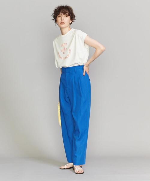 BEAUTY&YOUTH UNITED ARROWS(ビューティーアンドユースユナイテッドアローズ)の「コットン ロゴプリント フレンチスリーブ Tシャツ(Tシャツ/カットソー・レディース・ホワイト/ダークグレー/ライトピンク・FREE)」の9枚目の写真