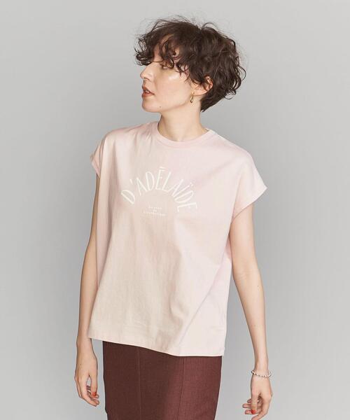 BEAUTY&YOUTH UNITED ARROWS(ビューティーアンドユースユナイテッドアローズ)の「コットン ロゴプリント フレンチスリーブ Tシャツ(Tシャツ/カットソー・レディース・ホワイト/ダークグレー/ライトピンク・FREE)」の11枚目の写真