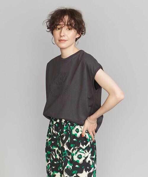 BEAUTY&YOUTH UNITED ARROWS(ビューティーアンドユースユナイテッドアローズ)の「コットン ロゴプリント フレンチスリーブ Tシャツ(Tシャツ/カットソー・レディース・ホワイト/ダークグレー/ライトピンク・FREE)」の19枚目の写真