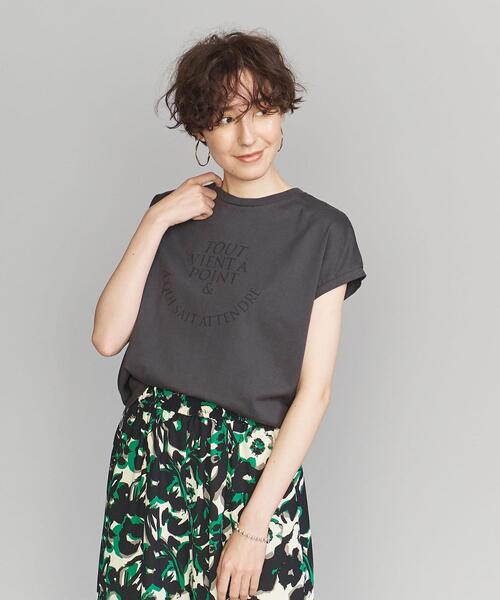 BEAUTY&YOUTH UNITED ARROWS(ビューティーアンドユースユナイテッドアローズ)の「コットン ロゴプリント フレンチスリーブ Tシャツ(Tシャツ/カットソー・レディース・ホワイト/ダークグレー/ライトピンク・FREE)」の20枚目の写真