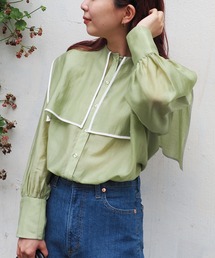 BeAMS DOT | 【WEB限定】BeAMS DOT / 配色セーラーカラーブラウス(シャツ/ブラウス)