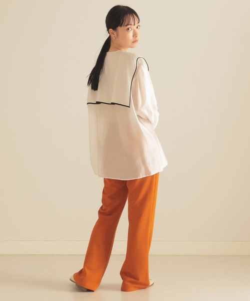 BeAMS DOT（ビームスドット）の「BeAMS DOT / 配色セーラーカラーブラウス（シャツ/ブラウス・レディース・ホワイト/ブラック/ケリー・FREE）」の5枚目の写真