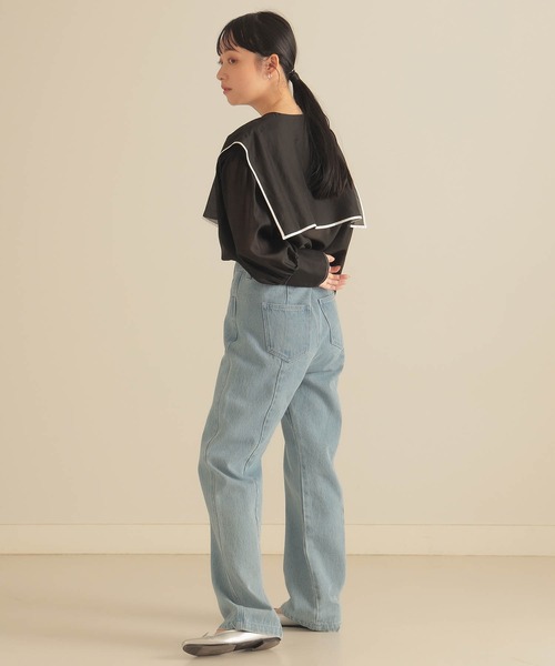 BeAMS DOT（ビームスドット）の「BeAMS DOT / 配色セーラーカラーブラウス（シャツ/ブラウス・レディース・ホワイト/ブラック/ケリー・FREE）」の17枚目の写真