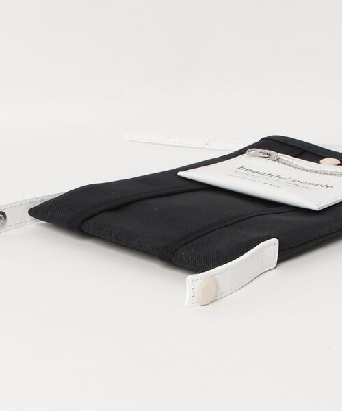 beautiful people(ビューティフルピープル)の「beautiful people lining logo pocket document case 7245611966(ショルダーバッグ・レディース・ブラック/ホワイト・FREE)」の11枚目の写真